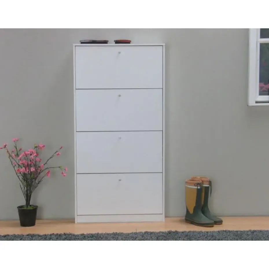 Hioshop Schoenenkast wit mat 75x148x17 cm Escape
