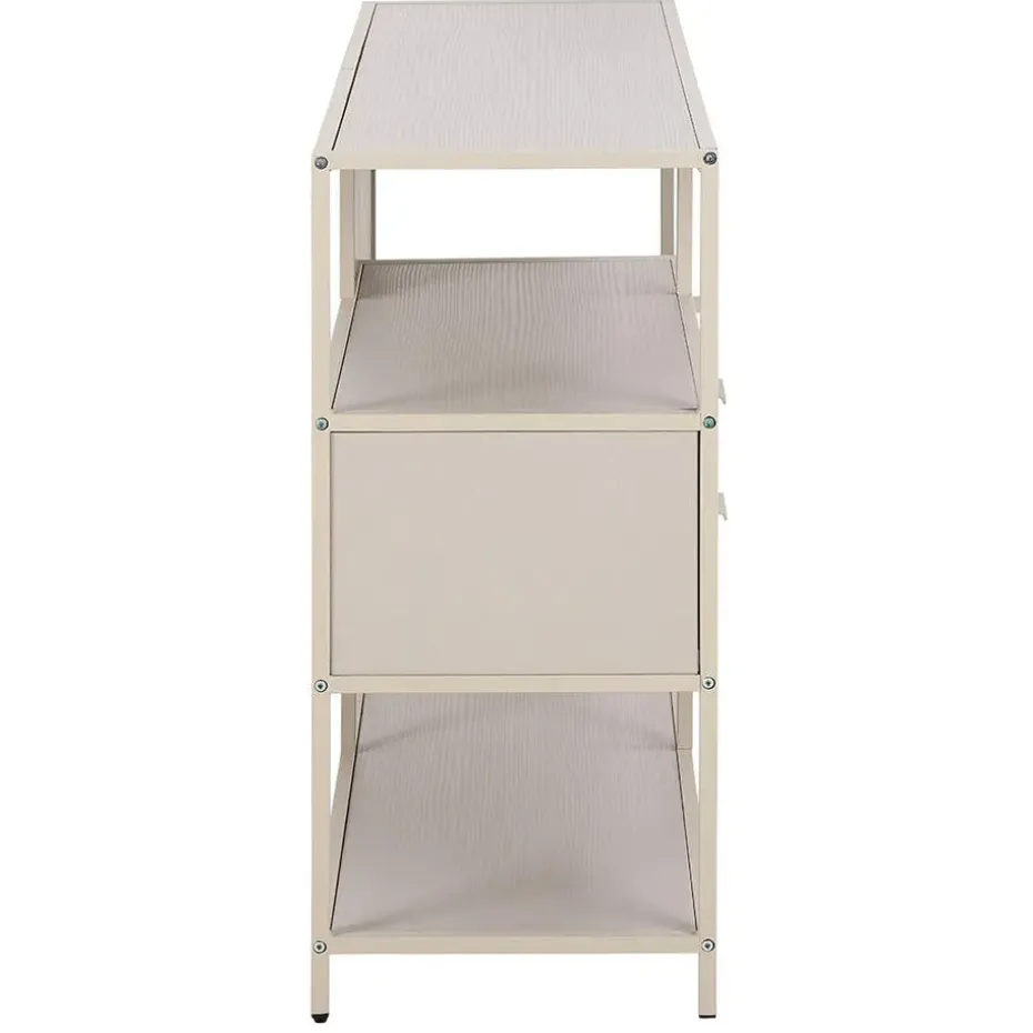 Hioshop Sea wandkast 2 lades 3 planken grijs