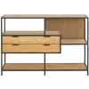Hioshop Sea wandkast 2 lades 3 planken natuur
