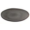 Hioshop Selma Dinerdbord keramiek set van 4 grijs- bruin