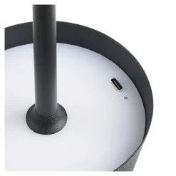 Hioshop Senta bureaulamp oplaadbaar zwart