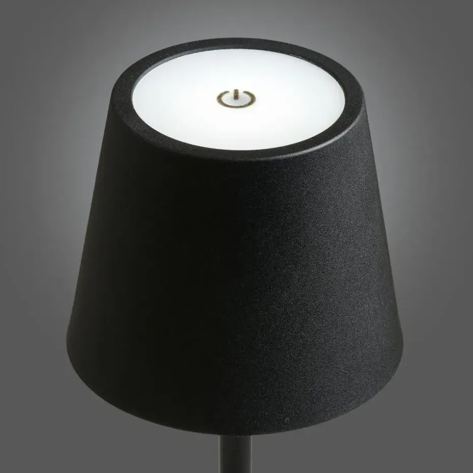 Hioshop Senta bureaulamp oplaadbaar zwart
