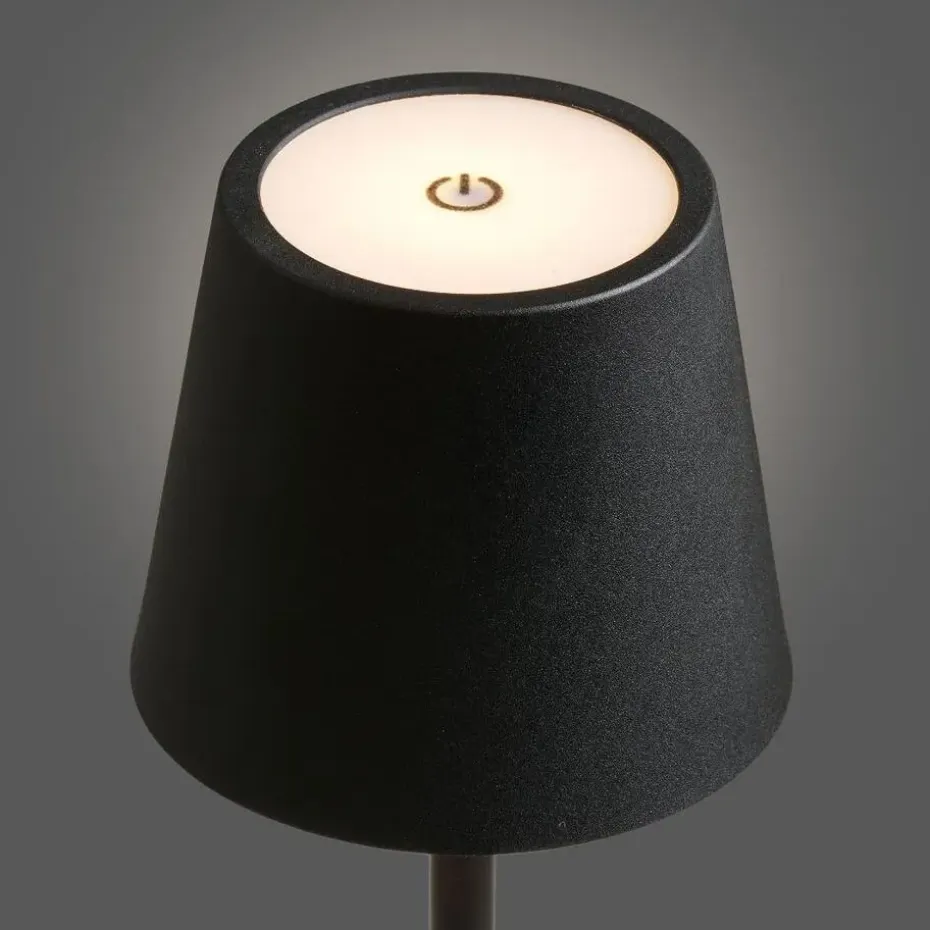 Hioshop Senta bureaulamp oplaadbaar zwart
