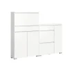 Hioshop Shoelove schoenenkast set met 2 3 deuren- 2 vouwdeuren- 1 lade wit