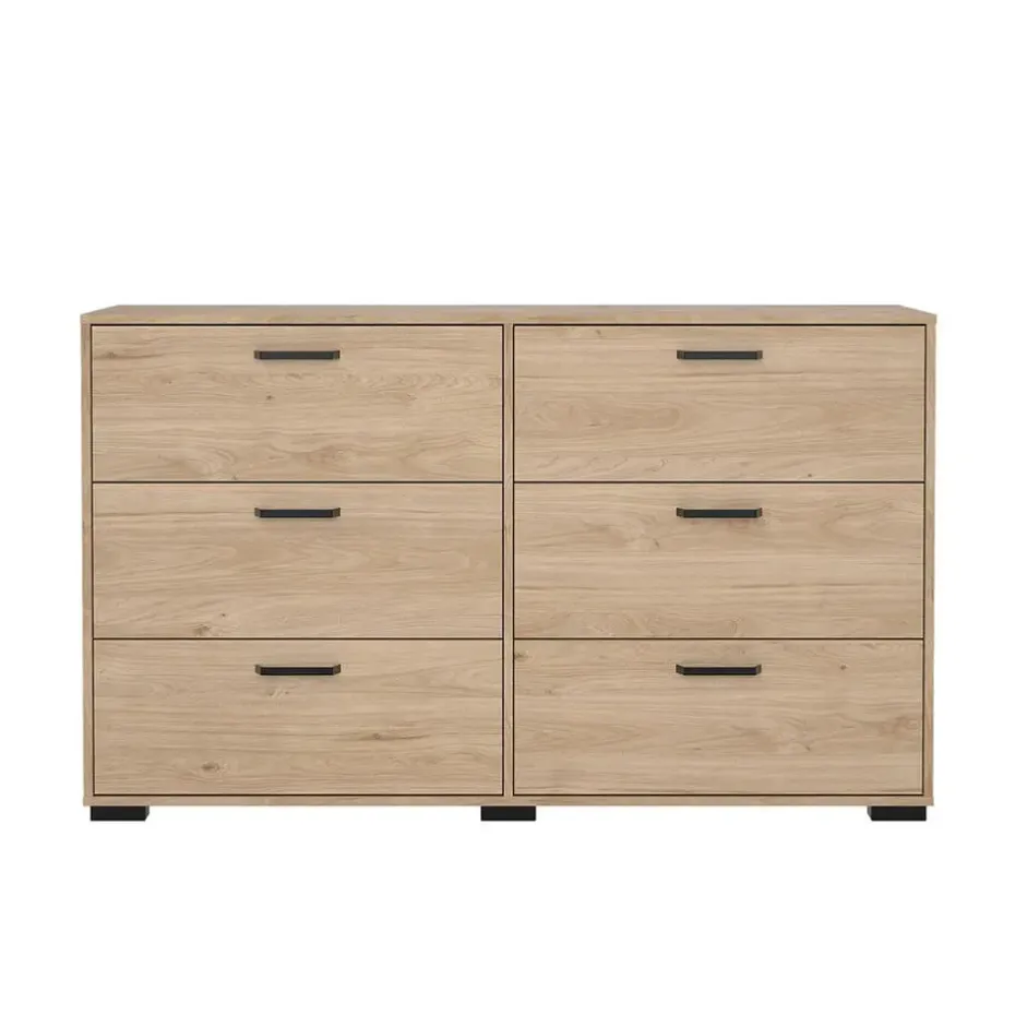 Hioshop Sofia ladekast 6 lades eikdecor