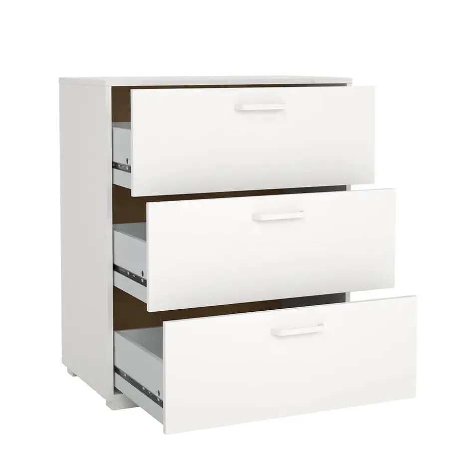 Hioshop Sofia ladekast 3 lades wit