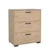 Hioshop Sofia ladekast 3 lades eikdecor