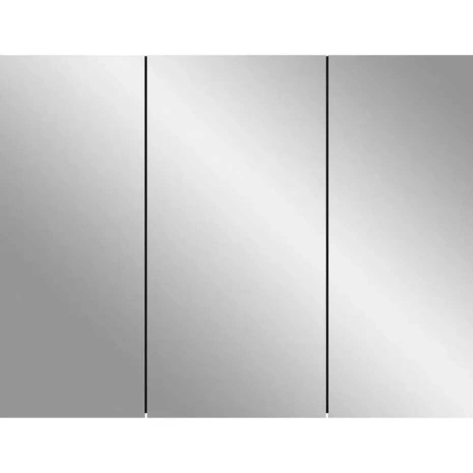 Hioshop Soft spiegelkast 3 spiegeldeuren grijs Nachbildung