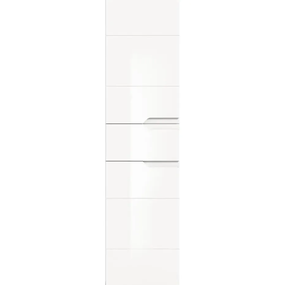 Hioshop Solero badkamerkast 2 deuren- 1 lade wit hoogglans- wit