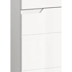 Hioshop Solero badkamerkast 2 deuren- 1 lade wit hoogglans- wit