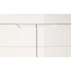 Hioshop Solero schoenenkast 2 deuren- 1 lade wit hoogglans- wit