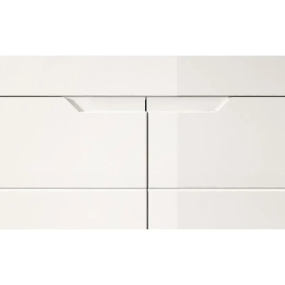 Hioshop Solero schoenenkast 2 deuren- 1 lade wit hoogglans- wit