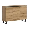 Hioshop Tomasa dressoir 3 deuren eiken decor
