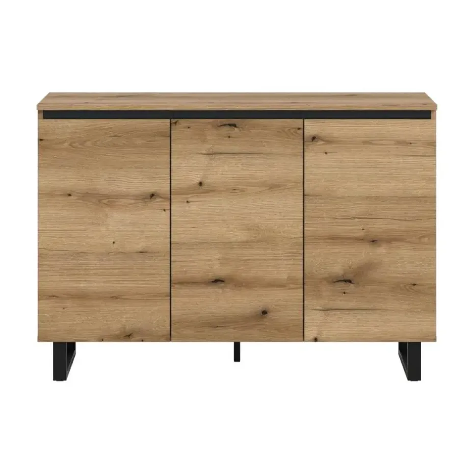 Hioshop Tomasa dressoir 3 deuren eiken decor