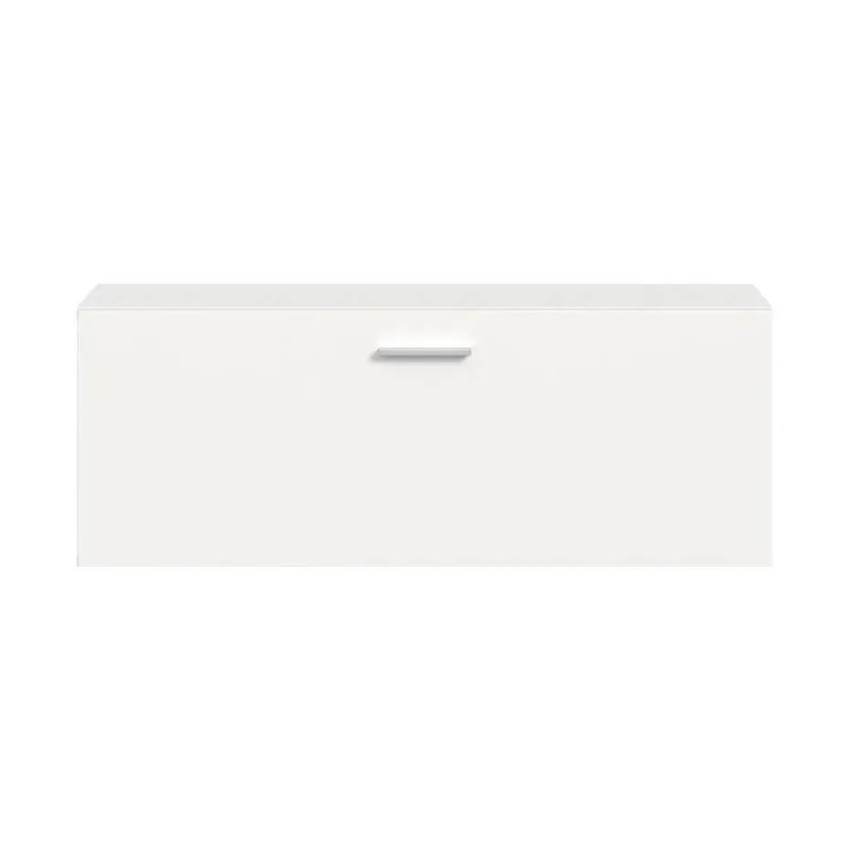Hioshop Vaga schoenenkast wandgemonteerd 104x39cm 1 klepdeur wit