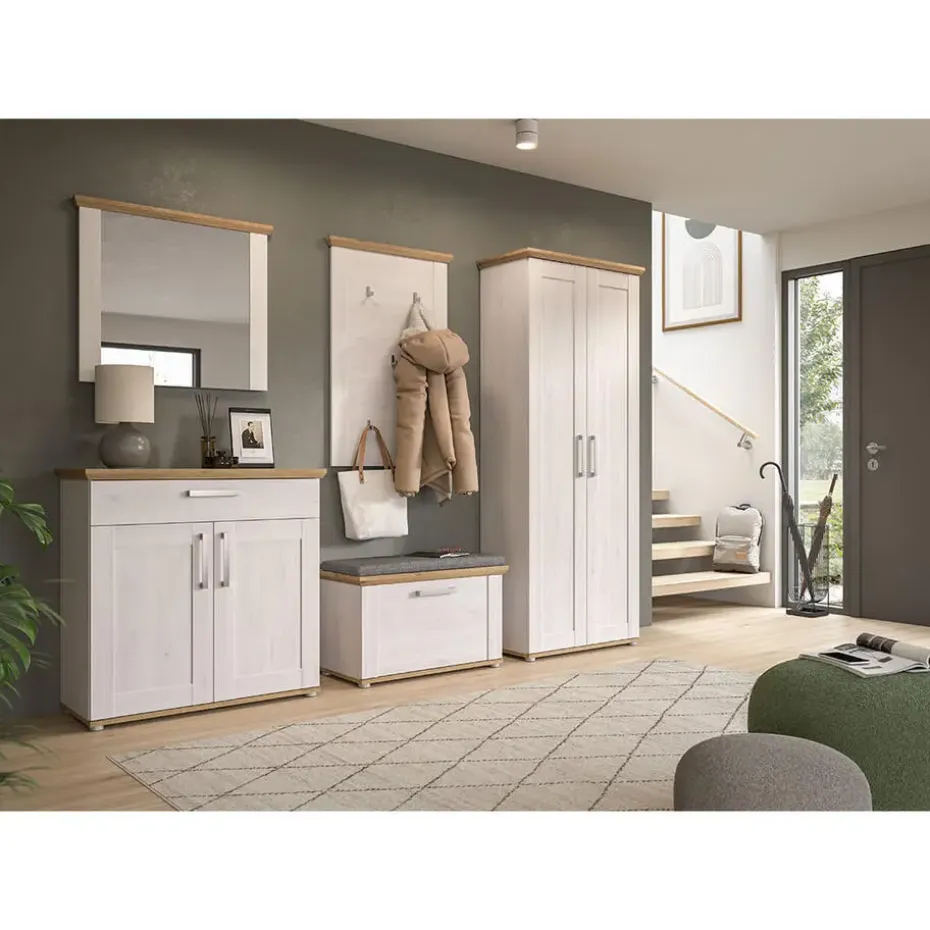 Hioshop Verona schoenenkast 1 lade 2 deuren lariks decor
