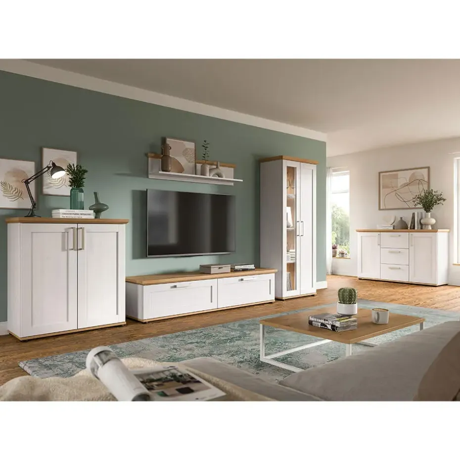 Hioshop Verona wandplank wit- eik decor