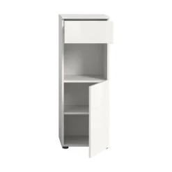 Hioshop Vira badkamerkast 1 lade 1 deur 1 vak wit hoogglans- wit