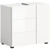 Hioshop Vira wastafel 2 deuren wit hoogglans- wit