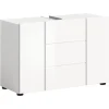 Hioshop Vira wastafel 3 deuren- 5 lades wit hoogglans- wit