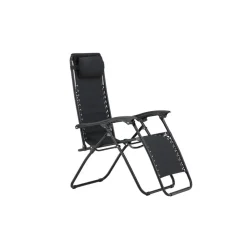 Hioshop Vulcano ligstoel zwart