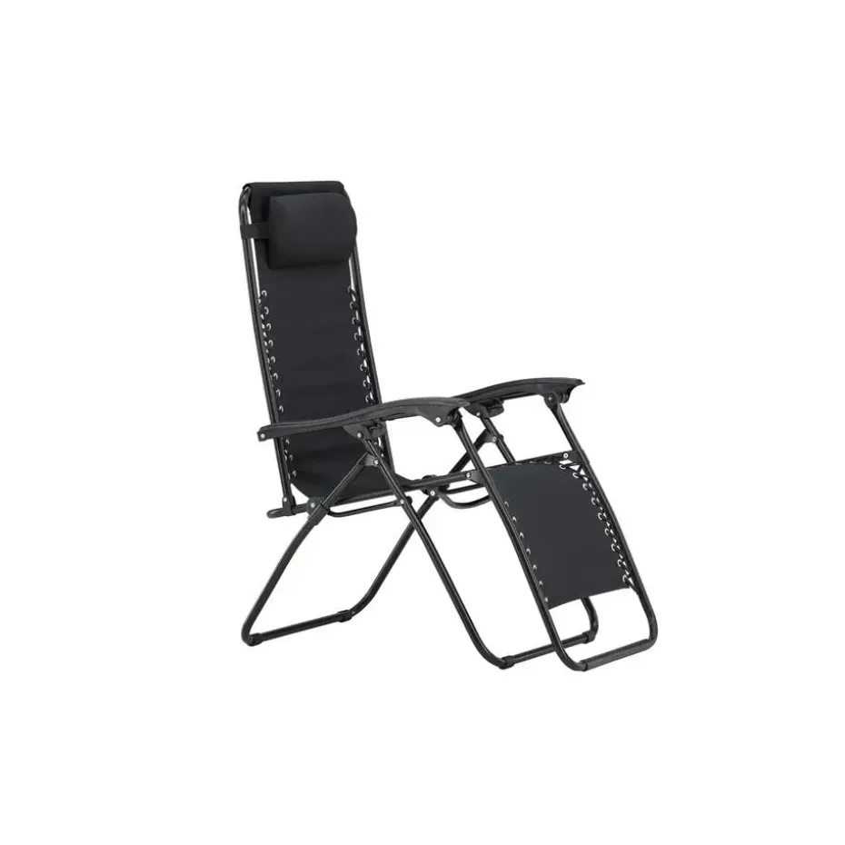 Hioshop Vulcano ligstoel zwart