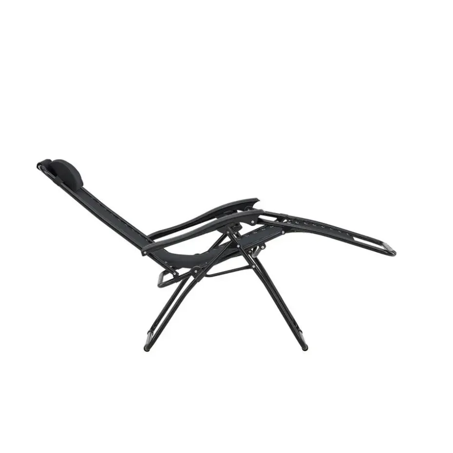 Hioshop Vulcano ligstoel zwart