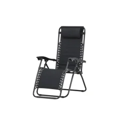 Hioshop Vulcano ligstoel zwart