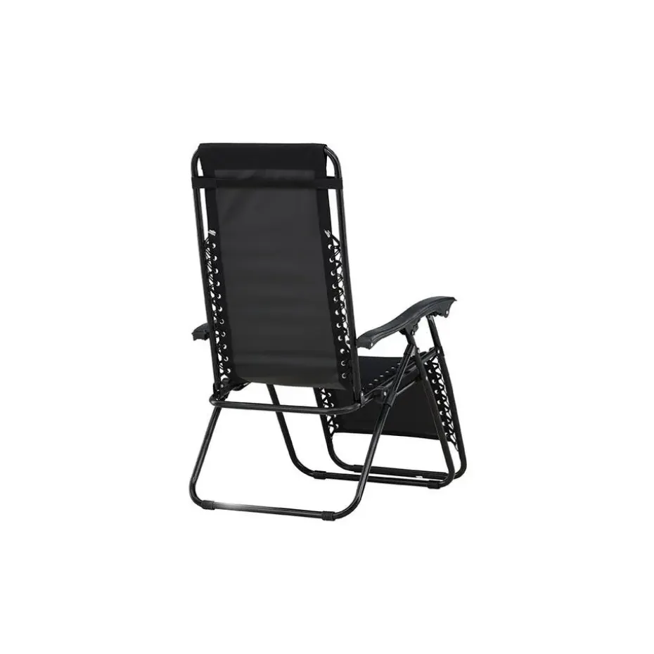Hioshop Vulcano ligstoel zwart