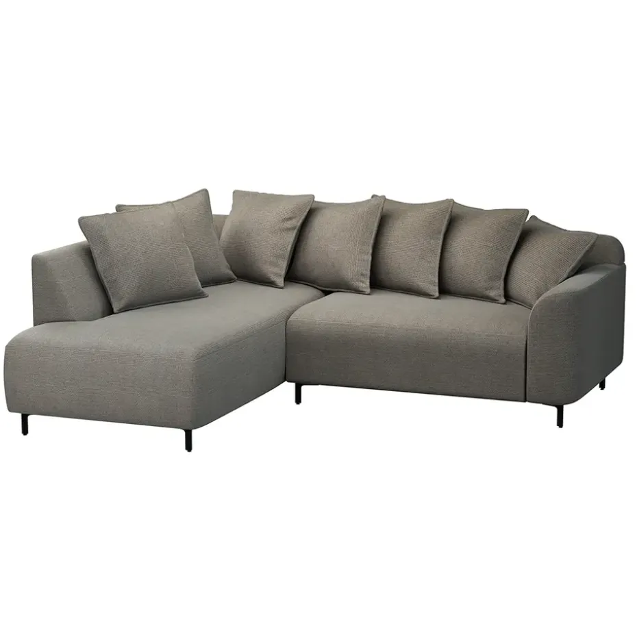 Hoekbank Elsa links - stof Eden - taupe