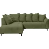 Hoekbank Elsa links - stof Anthology - groen