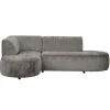 Hoekbank Luna links - stof Cremona - taupe