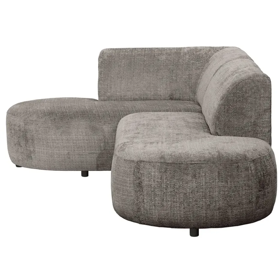 Hoekbank Luna links - stof Cremona - taupe