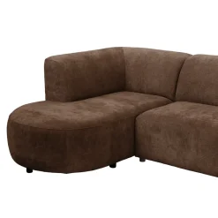 Hoekbank Luna links - stof Rebel - terra