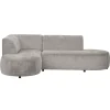 Hoekbank Luna links - stof Cremona - beige