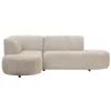 Hoekbank Luna links - stof Rebel - beige