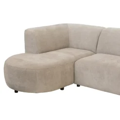 Hoekbank Luna links - stof Rebel - beige