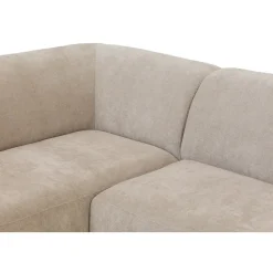 Hoekbank Luna links - stof Rebel - beige