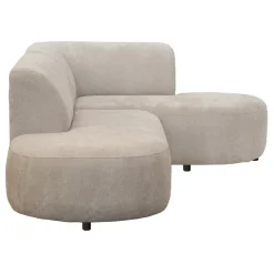 Hoekbank Luna rechts - stof Rebel - beige