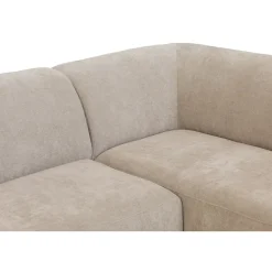 Hoekbank Luna rechts - stof Rebel - beige