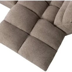Hoekbank Tibas rechts - stof Raven - beige
