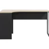 Hoekbureau Hannover - zwart/eikenkleur - 76,8x145x81 cm