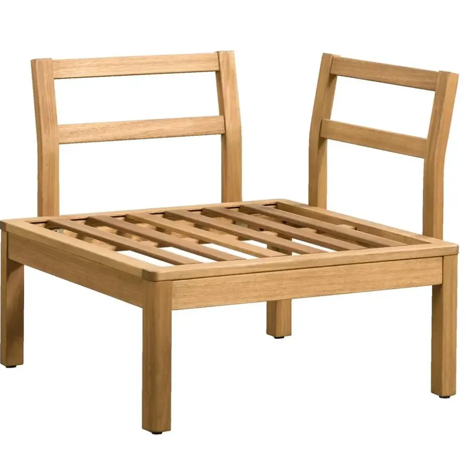 Hoekfauteuil Orleàns - eucalyptushout - 78x78x65 cm