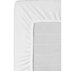 Hoeslaken Molton katoen - wit - 120x200 cm