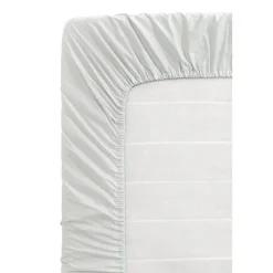 Hoeslaken Percale katoen - lichtgrijs - 180x200 cm