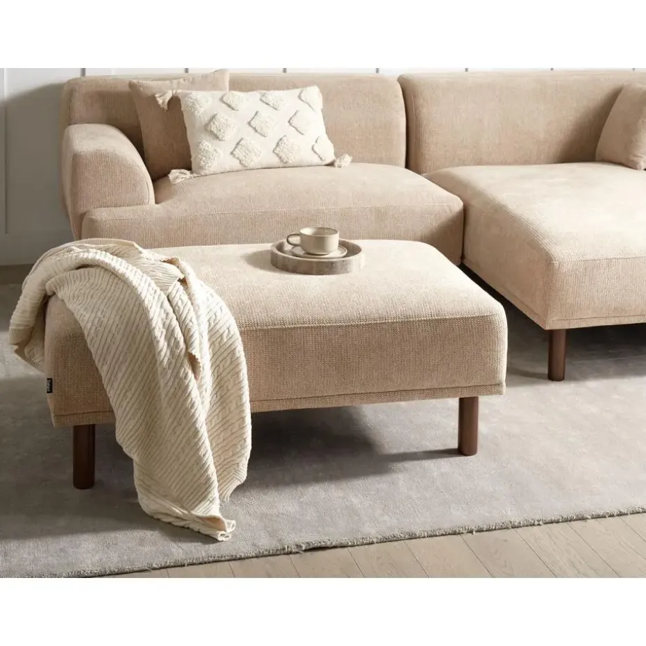 HOLT - Ottomaan - Beige - Polyester