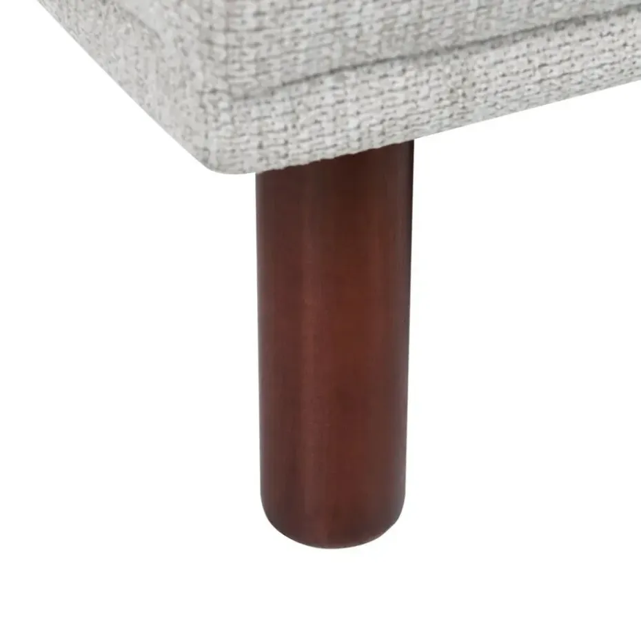HOLT - Ottomaan - Lichtgrijs - Polyester