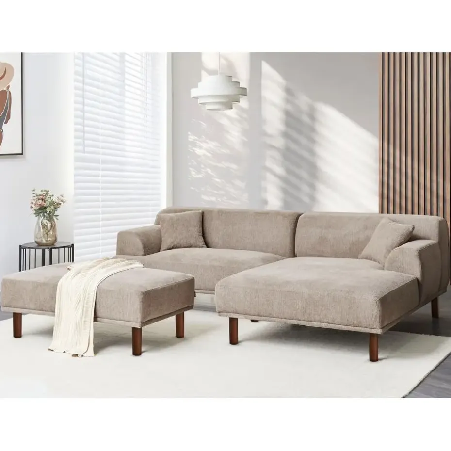 HOLT - Ottomaan - Taupe - Polyester