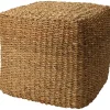 Home & Styiling Poef Nature - vierkant - zeegras - D40 x H40 cm