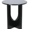 Home & Styling Bijzettafel Bari - zwart - D38x H42 cm - mdf hout